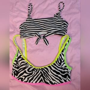 Black and white swimsuit tops